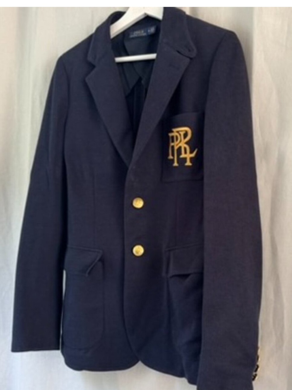 Polo Ralph Lauren Navy Crest Blazer Gold Buttons Women’s Size 10 NWOT